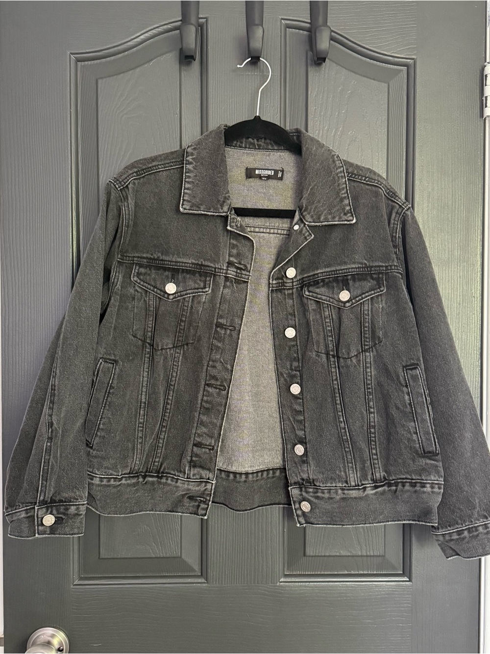 Missguided Petite Black Denim Jacket